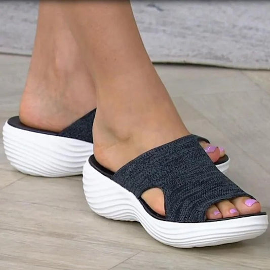 Women Orthotics Sandals Open Toe Comfortable Stretchy Summer Beach Casual Sandals