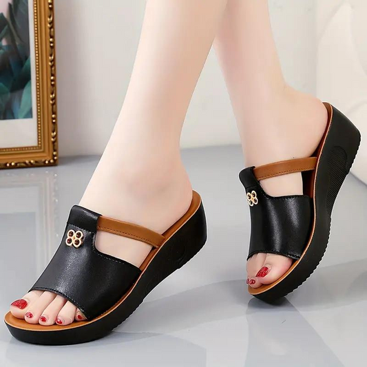 Orthopedic Women Wedge Sandals Comfortable Chic Cut-out Vintage Beach Sandals