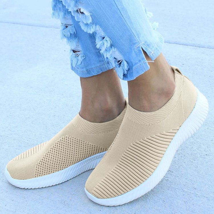 Women's Crystal Breathable Orthopedic Slip-On Walking Shoes