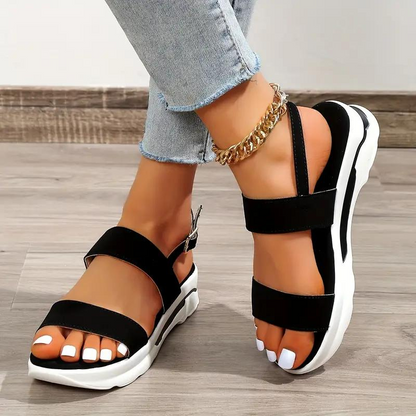 Women Orthopedic Wedge Sandals Thick Sole Breathable Open-toe Sandals