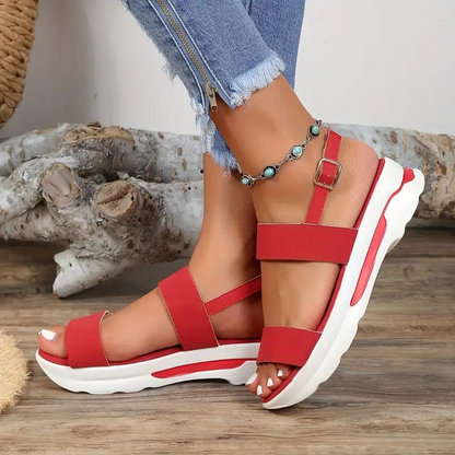 Women Orthopedic Wedge Sandals Thick Sole Breathable Open-toe Sandals