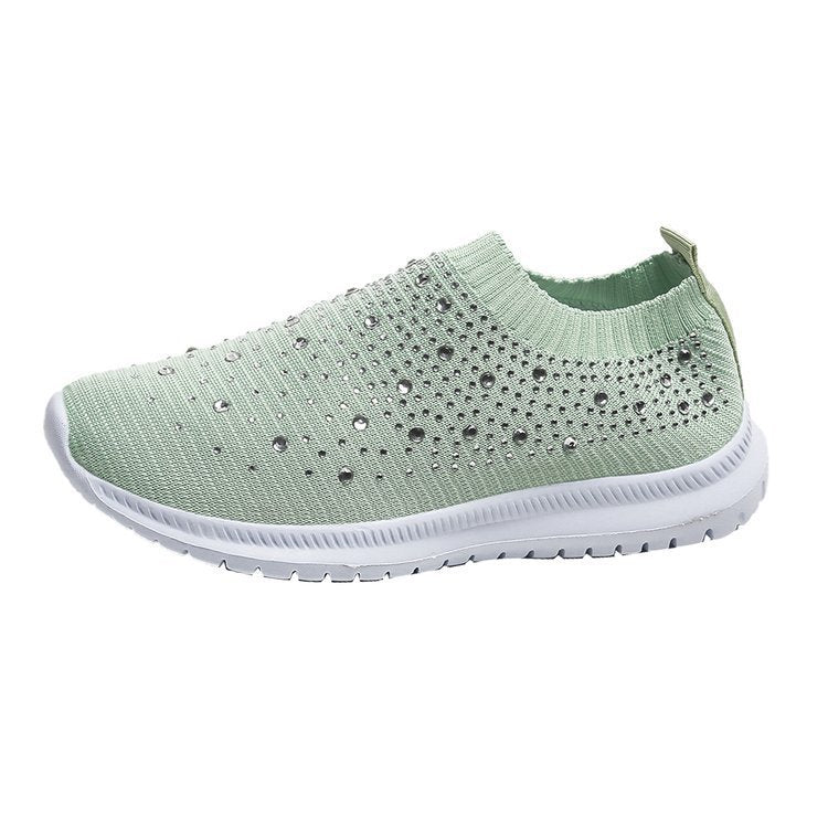 Women's Crystal Breathable Orthopedic Slip-On Walking Shoes