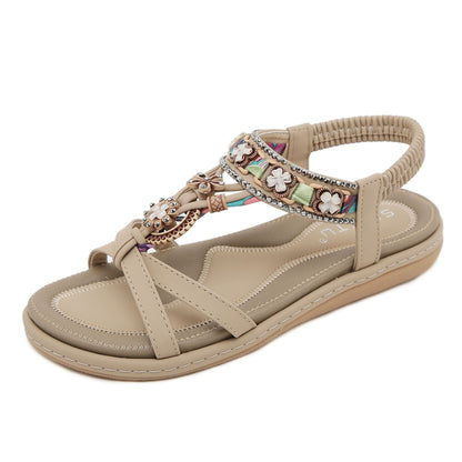 Flowers Comfortable Casual Flat Sandals